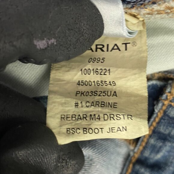Ariat Rebar M4 Relaxed Boot Cu tJeans Men's 38 x 30 Fits 41 x 30 DuraStretch - Picture 11 of 16